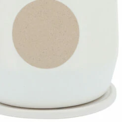 Best Pirce ✨ Sagebrook Home Ceramic Set Of 2 7, 10"d Circle Planters With Saucer, Tan 10.0"H - 10.0" X 10.0" X 10.0" 👏 -Sagebrook Home Online Shop unnamed file 1591