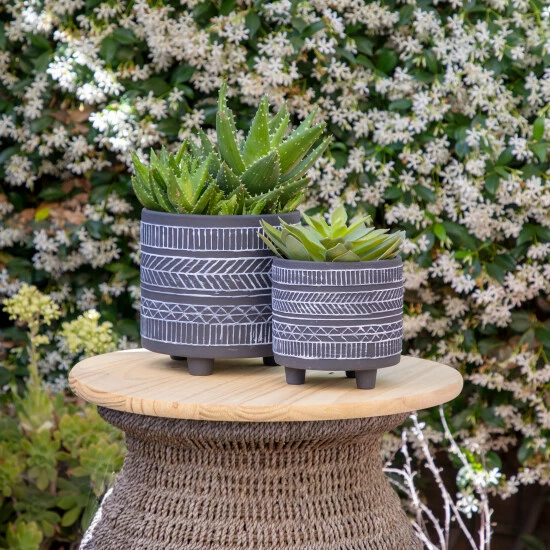 Coupon ๐งจ Sagebrook Home Set Of 2 Tribal Look Footed Planter 6, 8", Black 8"H - 8.0" X 8.0" X 8.0" ๐ 3 Coupon ๐งจ Sagebrook Home Set Of 2 Tribal Look Footed Planter 6, 8", Black 8"H - 8.0" X 8.0" X 8.0" ๐