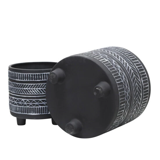 Coupon ๐งจ Sagebrook Home Set Of 2 Tribal Look Footed Planter 6, 8", Black 8"H - 8.0" X 8.0" X 8.0" ๐ 8 Coupon ๐งจ Sagebrook Home Set Of 2 Tribal Look Footed Planter 6, 8", Black 8"H - 8.0" X 8.0" X 8.0" ๐ - Image 6