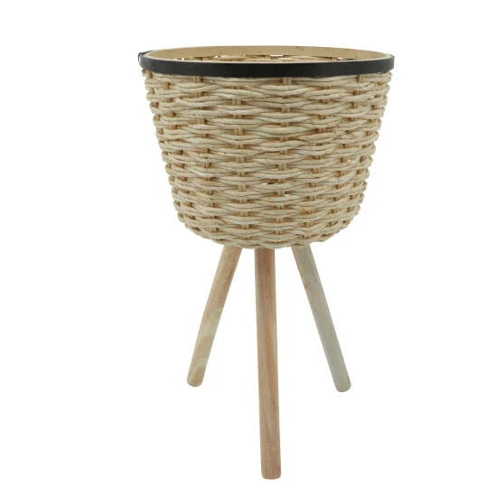 Hot Sale ๐ฅ Sagebrook Home Set Of 2 Wicker Footed Planters, White 24.0"H - 13.0" X 13.0" X 24.0" ๐คฉ 4 Hot Sale ๐ฅ Sagebrook Home Set Of 2 Wicker Footed Planters, White 24.0"H - 13.0" X 13.0" X 24.0" ๐คฉ - Image 2