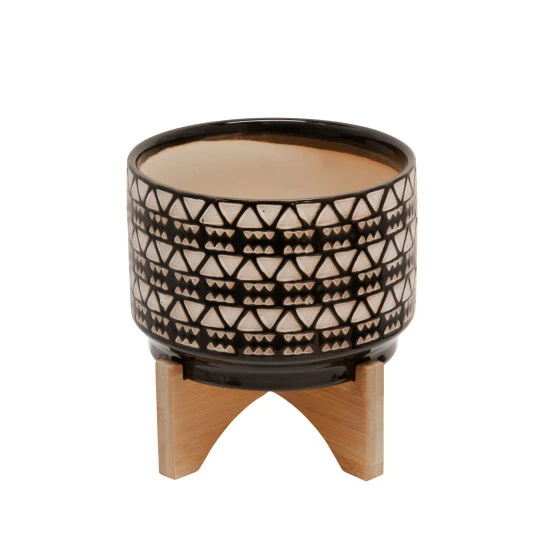 Cheapest π€© Sagebrook Home 7" Abstract Planter With Wooden Stand, Black 4.88"H - 7.01" X 7.01" X 4.88" π 3 Cheapest π€© Sagebrook Home 7" Abstract Planter With Wooden Stand, Black 4.88"H - 7.01" X 7.01" X 4.88" π