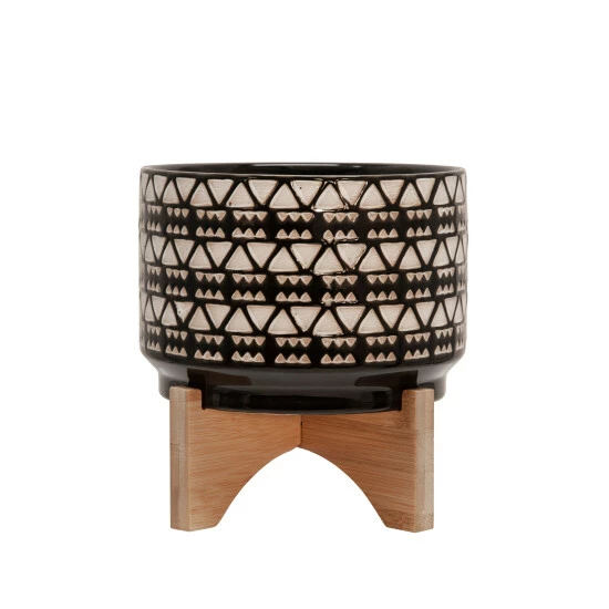 Cheapest π€© Sagebrook Home 7" Abstract Planter With Wooden Stand, Black 4.88"H - 7.01" X 7.01" X 4.88" π 4 Cheapest π€© Sagebrook Home 7" Abstract Planter With Wooden Stand, Black 4.88"H - 7.01" X 7.01" X 4.88" π - Image 2
