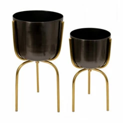 Deals 👍 Sagebrook Home Metal 20" Planter On Tripod, Gunmetal, Gold 20"H - 10.0" X 10.0" X 20.0" ❤️ -Sagebrook Home Online Shop unnamed file 1626