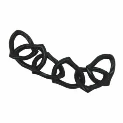 Buy ⭐ Sagebrook Home Metal 18" Chain Links, Black 1.0"H - 17.5" X 3.5" X 1.0" 🔔
