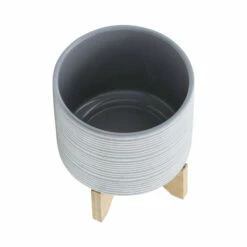 Best reviews of 🥰 Sagebrook Home Ceramic 8" Planter On Stand, Gray 9.25"H - 7.75" X 7.75" X 9.25" 👏 -Sagebrook Home Online Shop unnamed file 1668