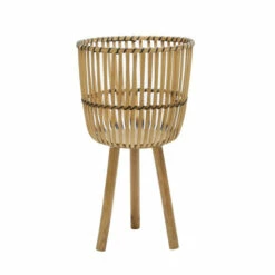 Cheap 😀 Sagebrook Home Set Of 2 Wicker Footed Planters 10, 12", Natural 23"H - 12.0" X 12.0" X 23.0" 🔔 -Sagebrook Home Online Shop unnamed file 1696