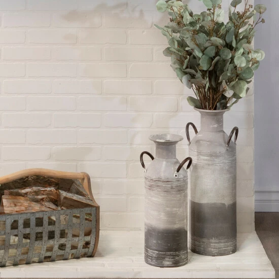 Brand new π Sagebrook Home Metal 21.75" Milk Can, Gray 21.75"H π 3 Brand new π Sagebrook Home Metal 21.75" Milk Can, Gray 21.75"H π