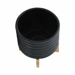 Wholesale 😍 Sagebrook Home 8" Textured Planter With Stand, Black 7.0"H - 8.0" X 8.0" X 7.0" ✔️ -Sagebrook Home Online Shop unnamed file 1713