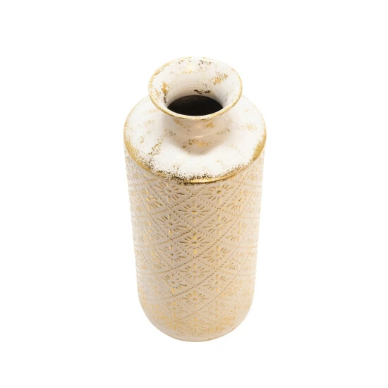 Discount π Sagebrook Home Metal 16" Deco Tribal Jar, Antique White 16.0"H π€© 5 Discount π Sagebrook Home Metal 16" Deco Tribal Jar, Antique White 16.0"H π€© - Image 3