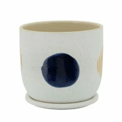 Budget ✨ Sagebrook Home 8" Funky Planter With Saucer, White 7"H - 8.0" X 8.0" X 7.0" ⌛ -Sagebrook Home Online Shop unnamed file 1780