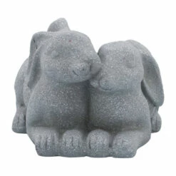 Best deal 🧨 Sagebrook Home Resin, 11"l Bunnies Duo Planter, Gray 7.0"H - 12.0" X 10.0" X 7.0" ⌛