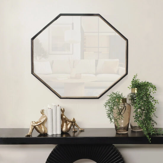 Brand new ๐ฏ Sagebrook Home Metal, 32x28 Octagonal Mirror, Black, Gld 28.0"H - 32.0" X 1.0" X 28.0" โค๏ธ 3 Brand new ๐ฏ Sagebrook Home Metal, 32x28 Octagonal Mirror, Black, Gld 28.0"H - 32.0" X 1.0" X 28.0" โค๏ธ