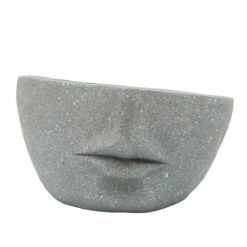 Outlet 🌟 Sagebrook Home Resin 12" Slanted Half-face Planter, Cement 7"H - 12.0" X 12.0" X 7.0" 💯