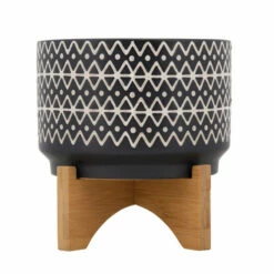 Buy 🥰 Sagebrook Home 7" Abstract Planter On Stand, Black 8"H - 7.0" X 7.0" X 8.0" 💯 -Sagebrook Home Online Shop unnamed file 1800