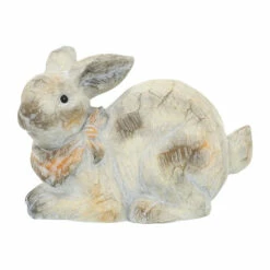 Hot Sale ๐ฏ Sagebrook Home Resin, 16"l Mr. Fake Rabbit Statue, Antique White 11.0"H โญ