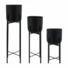 Top 10 😍 Sagebrook Home Set Of 3 Metal Planters On Stand 40, 30, 20"h, Black 40.0"H - 11.0" X 11.0" X 40.0" 😉