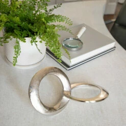 Wholesale ✨ Sagebrook Home Metal 12" Circle Links, Silver 7.0"H - 11.5" X 7.0" X 7.0" 🔔
