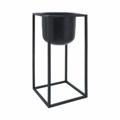 Best Pirce 💯 Sagebrook Home Metal, Set Of 2 10, 12"d Planters, Black 24"H - 12.0" X 12.0" X 24.0" 🎁 -Sagebrook Home Online Shop unnamed file 1870