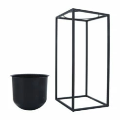 Best Pirce 💯 Sagebrook Home Metal, Set Of 2 10, 12"d Planters, Black 24"H - 12.0" X 12.0" X 24.0" 🎁 -Sagebrook Home Online Shop unnamed file 1871