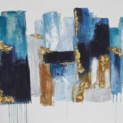 Budget 💯 Sagebrook Home 64x32 Handpainted Abstract Canvas, Blue, Gold 32.0"H ⌛ -Sagebrook Home Online Shop unnamed file 1879