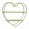 Cheapest 😉 Sagebrook Home Metal, Wood 2 Tier Heart Wall Shelf, White, Gold 20"H - 20.0" X 5.0" X 20.0" ⭐ -Sagebrook Home Online Shop unnamed file 1880