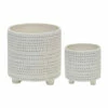 Cheapest ✔️ Sagebrook Home Set Of 2 Ceramic Footed Planter With Dots 6, 8", Ivory 8"H - 8.0" X 8.0" X 8.0" 💯 -Sagebrook Home Online Shop unnamed file 1910
