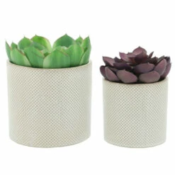 Best deal 🔥 Sagebrook Home Set Of 2 Ceramic 7, 5" Planters, White, Tan Dot 6.0"H - 7.0" X 7.0" X 6.0" ✨ -Sagebrook Home Online Shop unnamed file 1936
