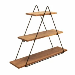 Cheapest 😉 Sagebrook Home Metal, Wood 20" Triangle Wall Shelf, Brown 20.0"H - 25.0" X 6.5" X 20.0" 👏 -Sagebrook Home Online Shop unnamed file 1939