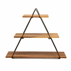 Cheapest 😉 Sagebrook Home Metal, Wood 20" Triangle Wall Shelf, Brown 20.0"H - 25.0" X 6.5" X 20.0" 👏 -Sagebrook Home Online Shop unnamed file 1940