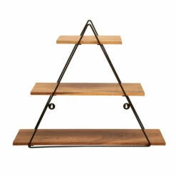 Cheapest 😉 Sagebrook Home Metal, Wood 20" Triangle Wall Shelf, Brown 20.0"H - 25.0" X 6.5" X 20.0" 👏 -Sagebrook Home Online Shop unnamed file 1941