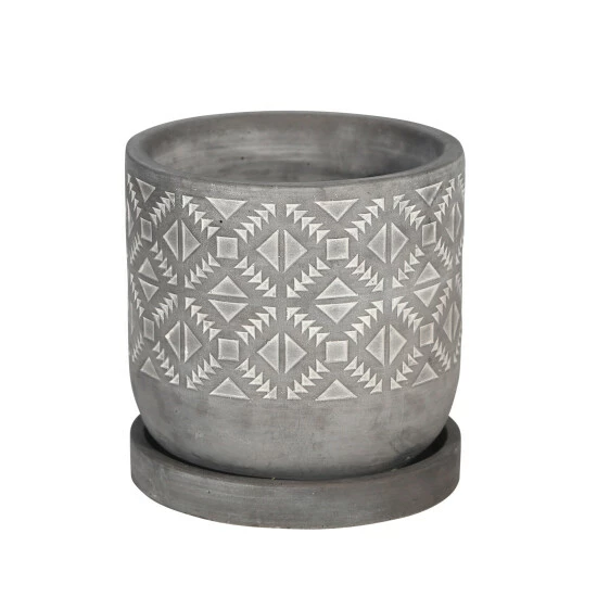 Budget ๐ฅ Sagebrook Home 6" Diamond Pattern Planter Withsaucer, Gray 5.59"H - 5.71" X 5.71" X 5.59" โจ 4 Budget ๐ฅ Sagebrook Home 6" Diamond Pattern Planter Withsaucer, Gray 5.59"H - 5.71" X 5.71" X 5.59" โจ - Image 2