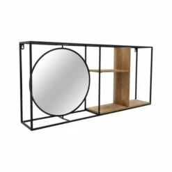 Best Pirce 🔔 Sagebrook Home Metal, Wood 34"l Wall Shelf With Mirror, Black, Brow 16.0"H - 34.0" X 5.5" X 16.0" ❤️ -Sagebrook Home Online Shop unnamed file 1997