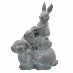 Budget 🥰 Sagebrook Home Resin, 16"h Three Bunnies Deco, Gray 16"H 🔥
