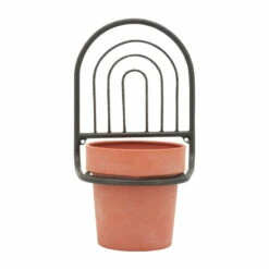 Deals 💯 Sagebrook Home Metal, 11"h Wall Planter, Black, Terracotta 11.0"H - 7.0" X 6.0" X 11.0" 🌟 -Sagebrook Home Online Shop unnamed file 2018