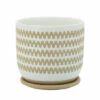 Top 10 🛒 Sagebrook Home 8" Zig-zag Planter With Saucer, White 7"H - 8.0" X 8.0" X 7.0" 🛒 -Sagebrook Home Online Shop unnamed file 2025
