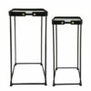 Budget 🥰 Sagebrook Home Metal, Set Of 2 23, 25"h Square Side Tables With Smokey Gl 25.0"H - 13.0" X 12.0" X 25.0" ⭐ -Sagebrook Home Online Shop unnamed file 2036
