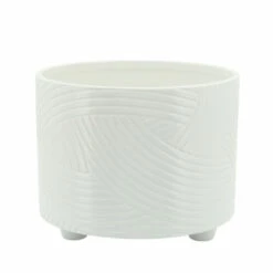 Deals 🧨 Sagebrook Home Set Of 2 Swirl Footed Planters 10, 12" , White 12"H - 12.0" X 12.0" X 12.0" 😍 -Sagebrook Home Online Shop unnamed file 2090