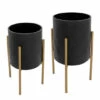 Promo π₯ Sagebrook Home Set Of 2 Aztec Planter On Metal Stand, Black, Gold 23"H - 14.0" X 14.0" X 23.0" π€© 2 Promo π₯ Sagebrook Home Set Of 2 Aztec Planter On Metal Stand, Black, Gold 23"H - 14.0" X 14.0" X 23.0" π€© -Sagebrook Home Online Shop unnamed file 210
