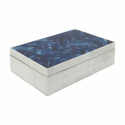 Coupon 💯 Sagebrook Home Resin Set Of 2 Herringbone Boxes, Navy - 12.0" X 8.0" X 4.0" 👏 -Sagebrook Home Online Shop unnamed file 2136
