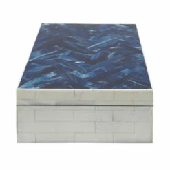 Coupon 💯 Sagebrook Home Resin Set Of 2 Herringbone Boxes, Navy - 12.0" X 8.0" X 4.0" 👏 -Sagebrook Home Online Shop unnamed file 2137