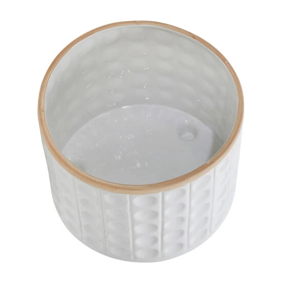 Promo ๐ Sagebrook Home Set Of 2 Ceramic Dimpled Footed Planter 10, 12", White 11"H - 12.0" X 12.0" X 11.0" โญ 6 Promo ๐ Sagebrook Home Set Of 2 Ceramic Dimpled Footed Planter 10, 12", White 11"H - 12.0" X 12.0" X 11.0" โญ - Image 4