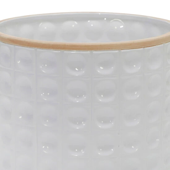 Promo ๐ Sagebrook Home Set Of 2 Ceramic Dimpled Footed Planter 10, 12", White 11"H - 12.0" X 12.0" X 11.0" โญ 9 Promo ๐ Sagebrook Home Set Of 2 Ceramic Dimpled Footed Planter 10, 12", White 11"H - 12.0" X 12.0" X 11.0" โญ - Image 7