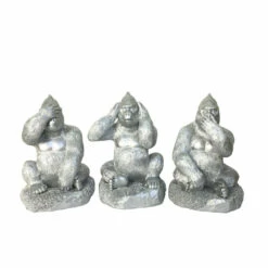 Cheap 🧨 Sagebrook Home Resin, S/3 Hear, Speak, See No Evil Monkeys,Silver 🛒