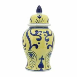 Top 10 🛒 Sagebrook Home 14" Yellow, Blue Temple Jar, Bold 14"H - 8.0" X 7.5" X 14.0" ✔️