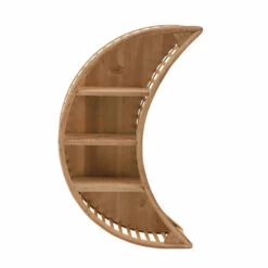 Buy ⭐ Sagebrook Home 22"h Wood Moon Shaped Shelf, Brown 22.0"H - 13.0" X 4.0" X 22.0" 😀