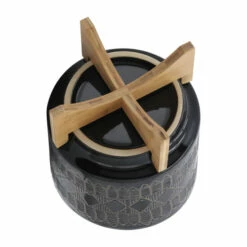 Deals 🧨 Sagebrook Home Ceramic 10" Aztec Planter On Wooden Stand, Black 11.0"H - 10.0" X 10.0" X 11.0" ⭐ -Sagebrook Home Online Shop unnamed file 2264