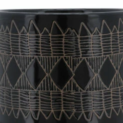 Deals 🧨 Sagebrook Home Ceramic 10" Aztec Planter On Wooden Stand, Black 11.0"H - 10.0" X 10.0" X 11.0" ⭐ -Sagebrook Home Online Shop unnamed file 2265