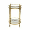 Brand new 😉 Sagebrook Home Metal 28" 2 Tier Bar Cart, Gold 28.35"H - 17.32" X 9.06" X 28.35" 👍 -Sagebrook Home Online Shop unnamed file 2271