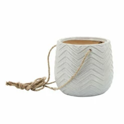 Cheap ✨ Sagebrook Home Ceramic 6" Chevron Hanging Planter, Beige 6.5"H - 7.0" X 7.0" X 6.5" 🔔 -Sagebrook Home Online Shop unnamed file 2291