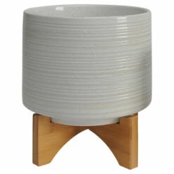 Buy ✨ Sagebrook Home Ceramic Set Of 2 5, 8" Planter On Stand, Speckled White 11.0"H - 8.0" X 8.0" X 11.0" 🤩 -Sagebrook Home Online Shop unnamed file 2302